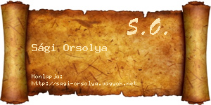 Sági Orsolya névjegykártya